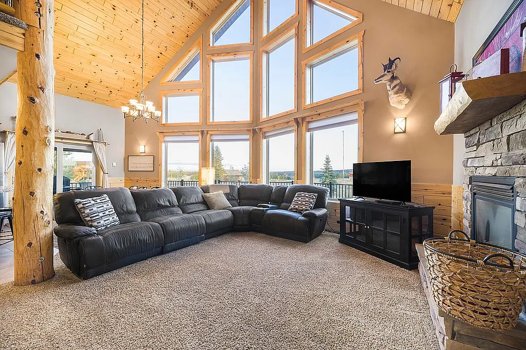 Great room with fireplace